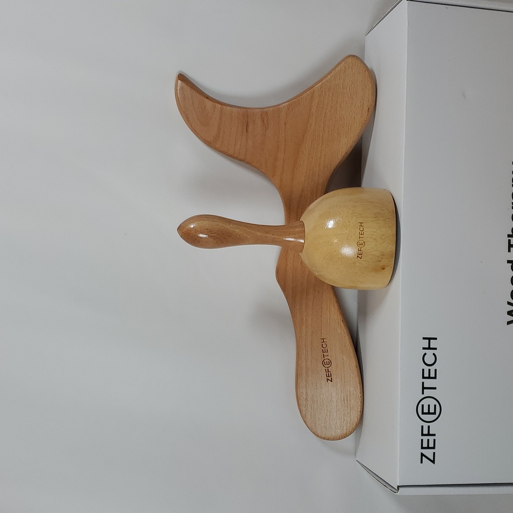 ZEFTECH 6-In-1 Wood Therapy Massage Tool Set W/ Massage Oil - Picture 3 of 11